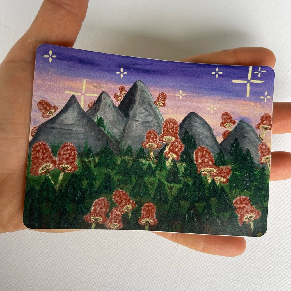 Premium Vinyl Sticker - Purple Hills